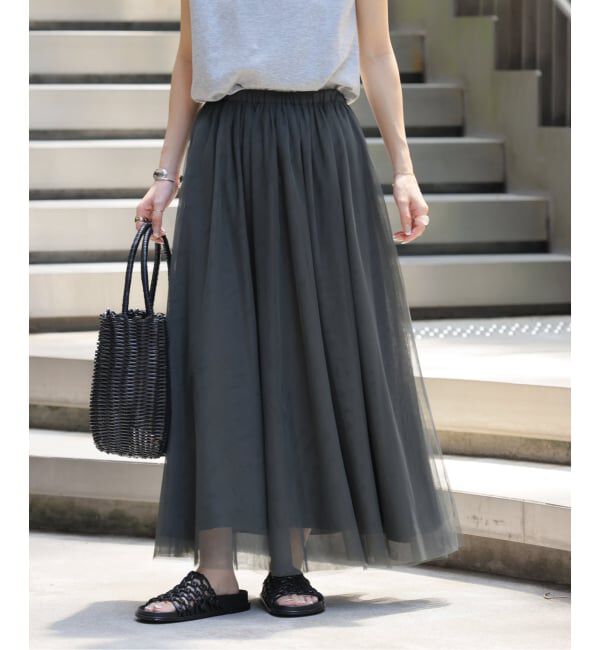 JOURNAL STANDARD relume「《WEB限定追加》ウォッシャブルチュールイージースカート」|スカート|