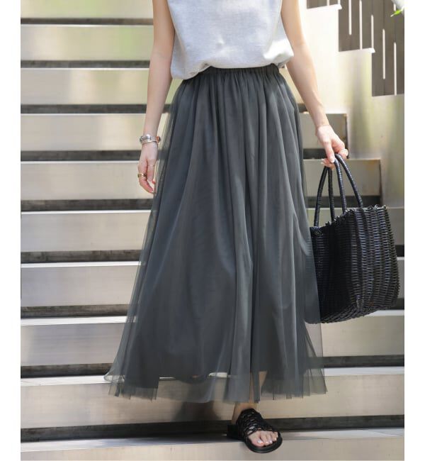 JOURNAL STANDARD relume「《WEB限定追加》ウォッシャブルチュールイージースカート」|スカート|