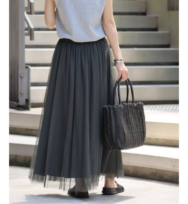 JOURNAL STANDARD relume「《WEB限定追加》ウォッシャブルチュールイージースカート」|スカート|