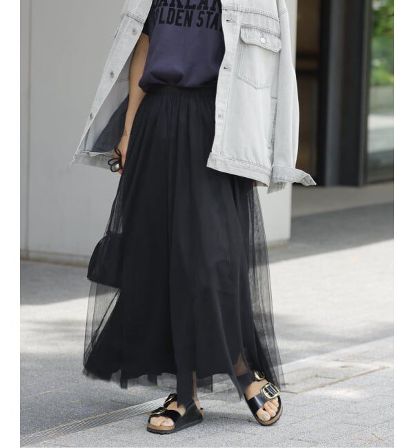 JOURNAL STANDARD relume「《WEB限定追加》ウォッシャブルチュールイージースカート」|スカート|