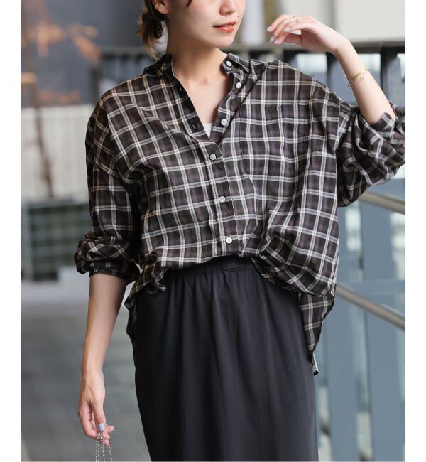 JOURNAL STANDARD relume「《追加 / 新色》コットンローンチェックオーバーサイズ」|シャツ・ブラウス|