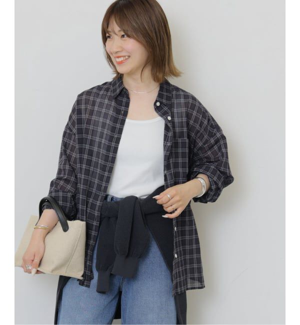 JOURNAL STANDARD relume「《追加 / 新色》コットンローンチェックオーバーサイズ」|シャツ・ブラウス|