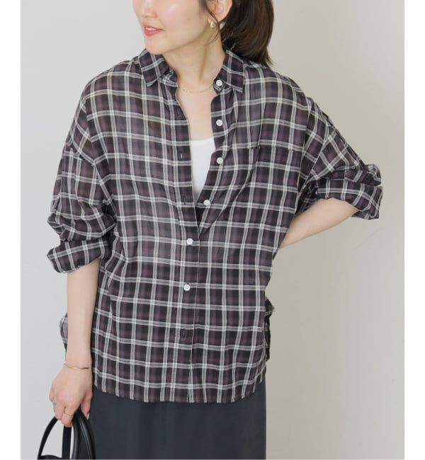 JOURNAL STANDARD relume「《追加 / 新色》コットンローンチェックオーバーサイズ」|シャツ・ブラウス|