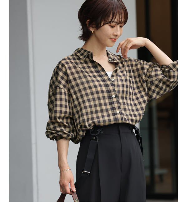 JOURNAL STANDARD relume「《追加 / 新色》コットンローンチェックオーバーサイズ」|シャツ・ブラウス|