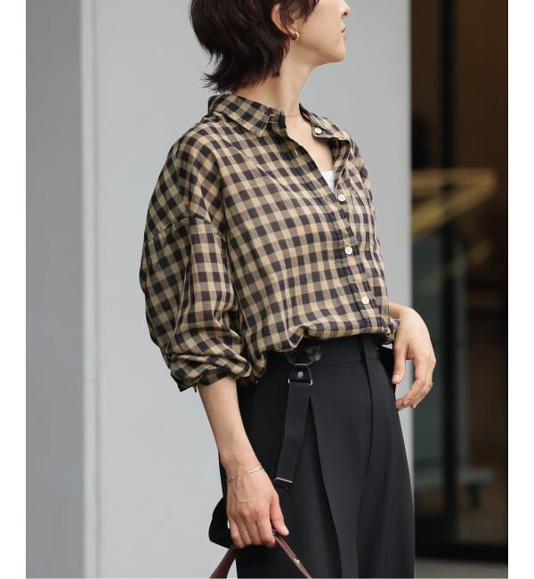 JOURNAL STANDARD relume「《追加 / 新色》コットンローンチェックオーバーサイズ」|シャツ・ブラウス|