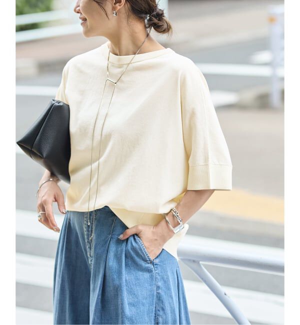 JOURNAL STANDARD「《追加2》【UVカット/洗える/接触冷感】WASHABLE COOL UV ドルマンプルオーバー」|ニット・セーター|