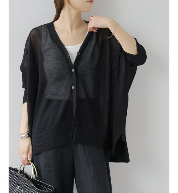 JOURNAL STANDARD relume「メッシュワイドカーディガン」|カーディガン|ブラック