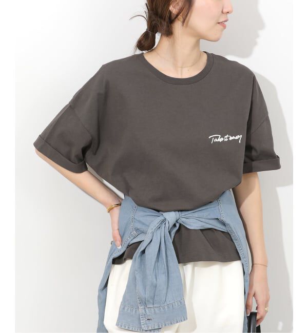 JOURNAL STANDARD relume「《追加3》刺繍ロゴハーフスリーブT」|Tシャツ・カットソー|ブラック A