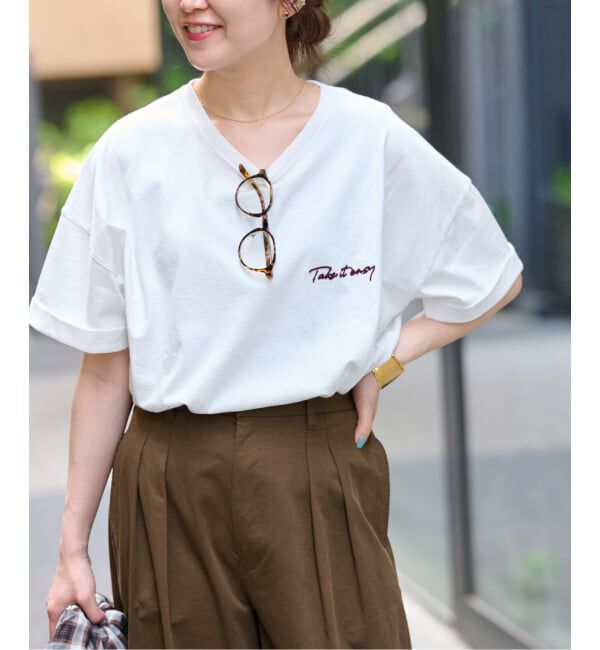 JOURNAL STANDARD relume「《追加3》刺繍ロゴハーフスリーブT」|Tシャツ・カットソー|