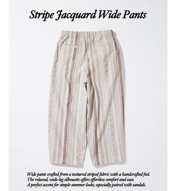JOURNAL STANDARD「ストライプ ジャガード ワイド パンツ」|その他|