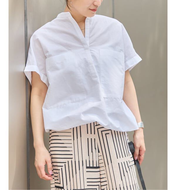 JOURNAL STANDARD「《WEB限定追加3》ハードマンズリネンコットンフレンチスリーブスキッパーシャツ」|シャツ・ブラウス|