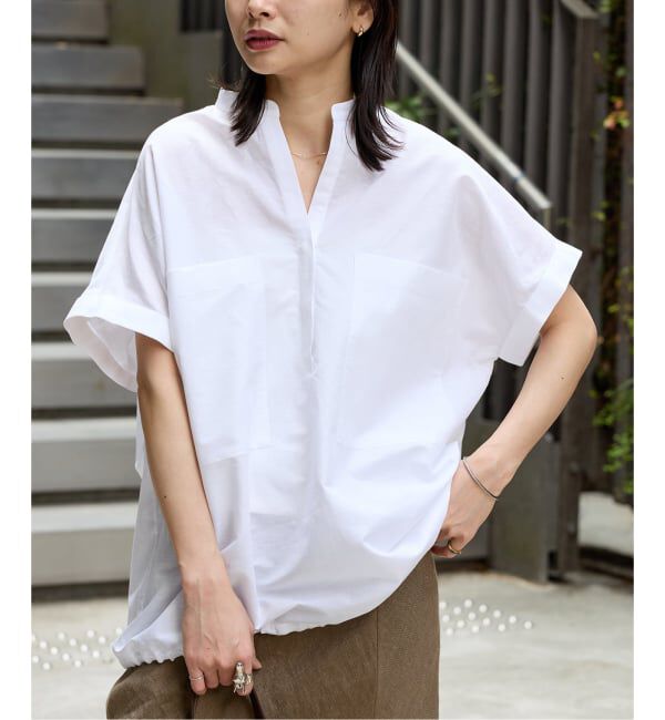JOURNAL STANDARD「《WEB限定追加3》ハードマンズリネンコットンフレンチスリーブスキッパーシャツ」|シャツ・ブラウス|