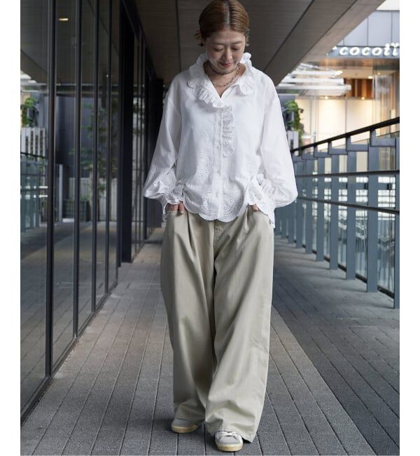 journal standard luxe「カットワークレース フリルブラウス」|シャツ・ブラウス|