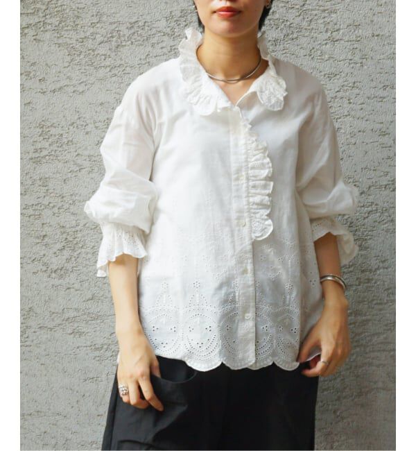 journal standard luxe「カットワークレース フリルブラウス」|シャツ・ブラウス|