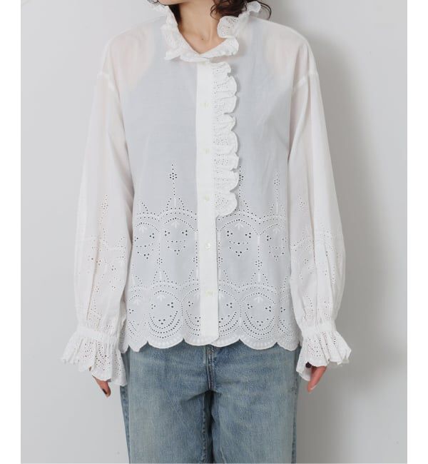 journal standard luxe「カットワークレース フリルブラウス」|シャツ・ブラウス|