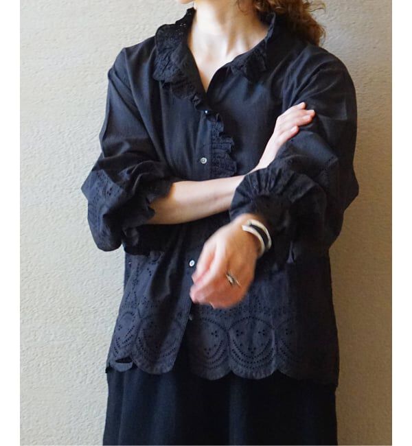 journal standard luxe「カットワークレース フリルブラウス」|シャツ・ブラウス|