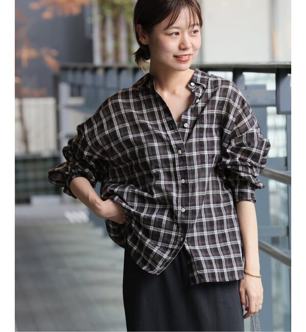 JOURNAL STANDARD relume「《追加2》コットンローンチェックオーバーサイズ」|シャツ・ブラウス|