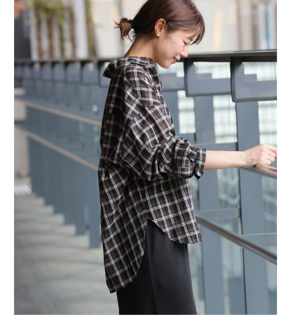JOURNAL STANDARD relume「《追加2》コットンローンチェックオーバーサイズ」|シャツ・ブラウス|
