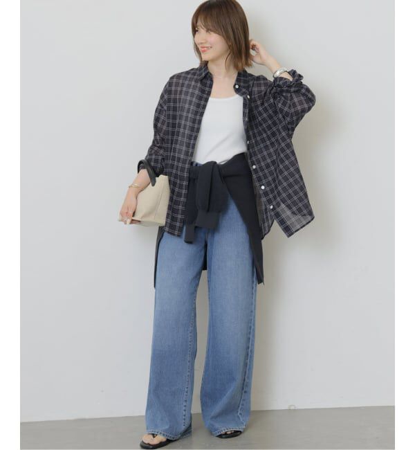 JOURNAL STANDARD relume「《追加2》コットンローンチェックオーバーサイズ」|シャツ・ブラウス|