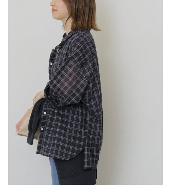 JOURNAL STANDARD relume「《追加2》コットンローンチェックオーバーサイズ」|シャツ・ブラウス|
