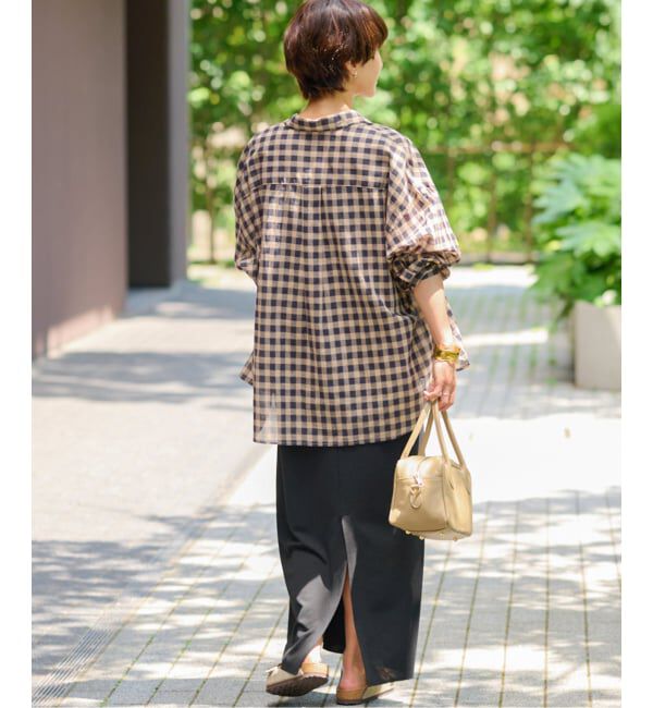 JOURNAL STANDARD relume「《追加2》コットンローンチェックオーバーサイズ」|シャツ・ブラウス|
