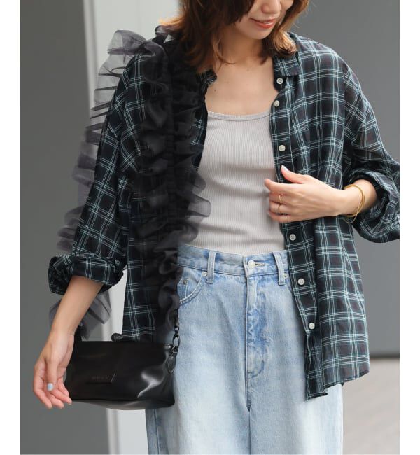 JOURNAL STANDARD relume「《追加2》コットンローンチェックオーバーサイズ」|シャツ・ブラウス|