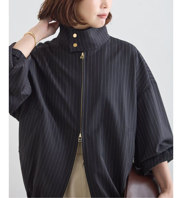 journal standard L'essage「《予約》スタンドカラーブルゾン」|その他|ネイビー