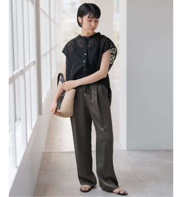 Spick and Span「ワッシャーサテンイージーパンツ」|その他|