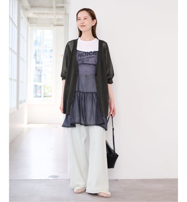 U by SPICK&SPAN「ウォッシャブルリネンブレンドシアーカーデ」|カーディガン|