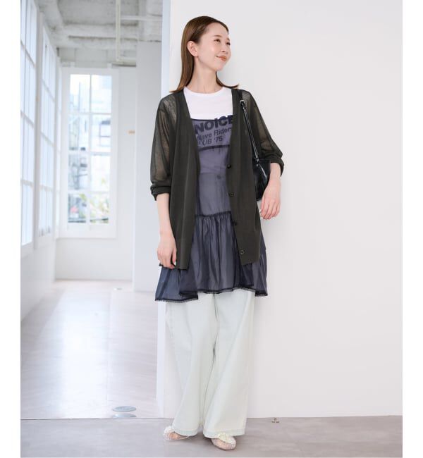 U by SPICK&SPAN「ウォッシャブルリネンブレンドシアーカーデ」|カーディガン|