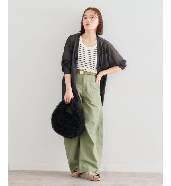 U by SPICK&SPAN「ウォッシャブルリネンブレンドシアーカーデ」|カーディガン|