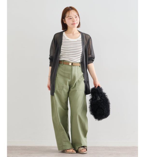 U by SPICK&SPAN「ウォッシャブルリネンブレンドシアーカーデ」|カーディガン|