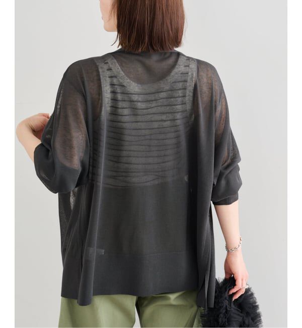 U by SPICK&SPAN「ウォッシャブルリネンブレンドシアーカーデ」|カーディガン|