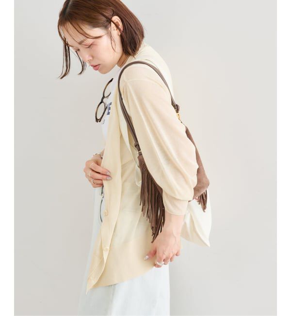 U by SPICK&SPAN「ウォッシャブルリネンブレンドシアーカーデ」|カーディガン|