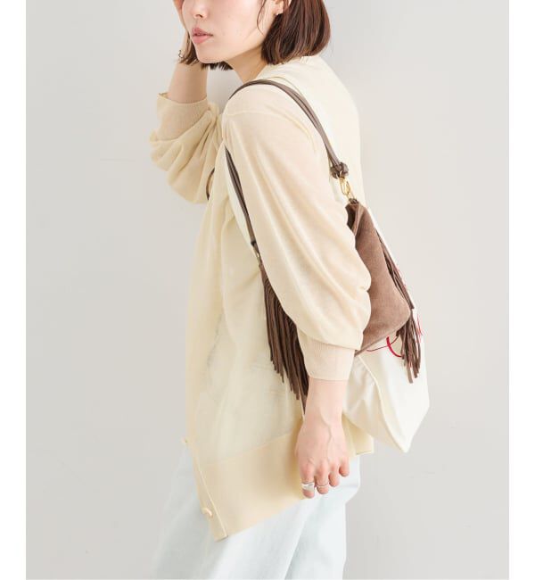 U by SPICK&SPAN「ウォッシャブルリネンブレンドシアーカーデ」|カーディガン|