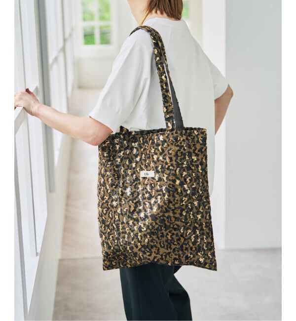 Spick and Span「Uhr / ウーア Sequin Leopard Tote」|トートバッグ|