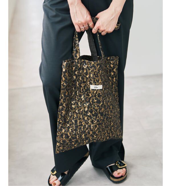 Spick and Span「Uhr / ウーア Sequin Leopard Tote」|トートバッグ|