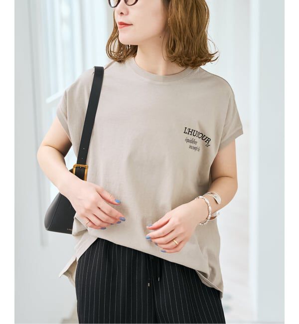 Spick and Span「《追加》upper hights/アッパーハイツ 別注BIG NO SLEEVE TEE*」|Tシャツ・カットソー|ベージュ