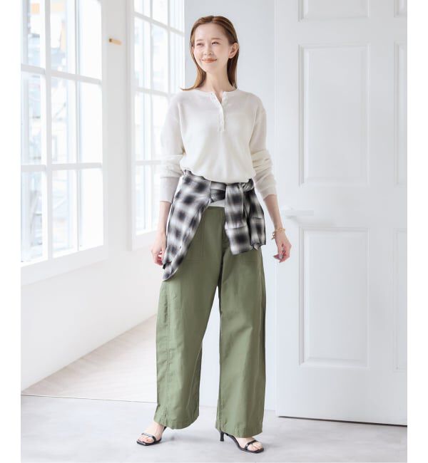 U by SPICK&SPAN「バレルレッグルーズベイカーパンツ」|カーゴ|