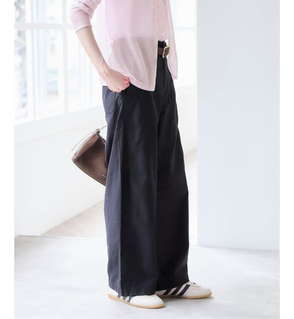 U by SPICK&SPAN「バレルレッグルーズベイカーパンツ」|カーゴ|