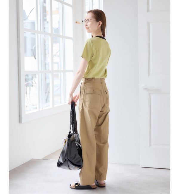 U by SPICK&SPAN「バレルレッグルーズベイカーパンツ」|カーゴ|