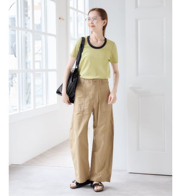 U by SPICK&SPAN「バレルレッグルーズベイカーパンツ」|カーゴ|