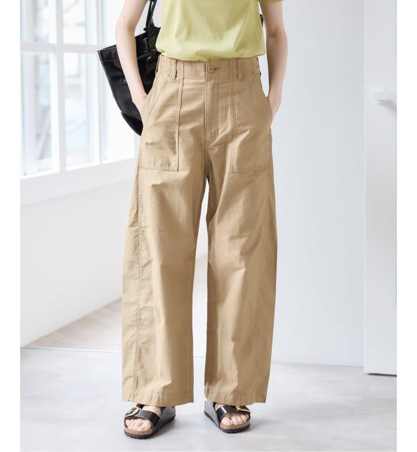 U by SPICK&SPAN「バレルレッグルーズベイカーパンツ」|カーゴ|