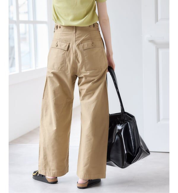 U by SPICK&SPAN「バレルレッグルーズベイカーパンツ」|カーゴ|