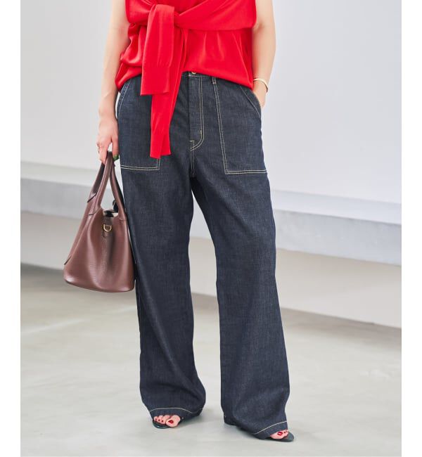 Spick and Span「5 1/2 PATCH LOOSEFIT DENIM」|デニム|
