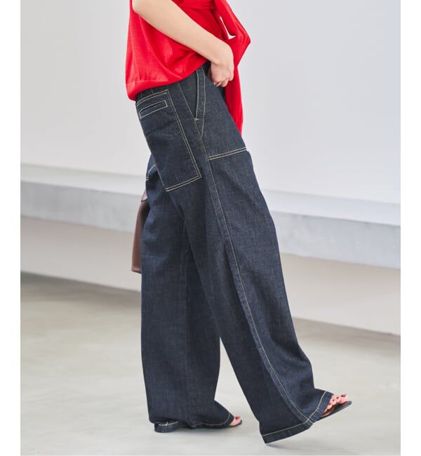 Spick and Span「5 1/2 PATCH LOOSEFIT DENIM」|デニム|
