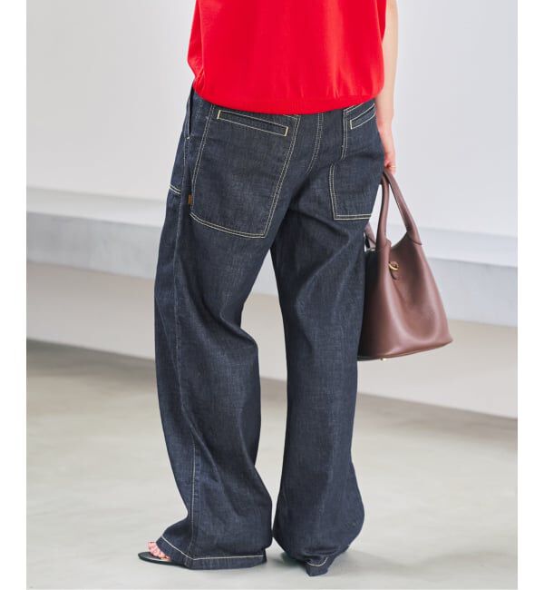 Spick and Span「5 1/2 PATCH LOOSEFIT DENIM」|デニム|