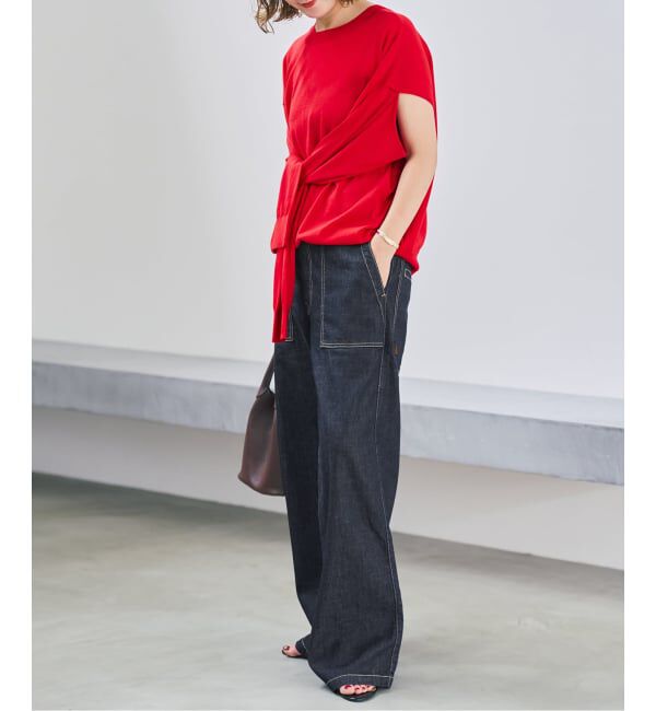 Spick and Span「5 1/2 PATCH LOOSEFIT DENIM」|デニム|