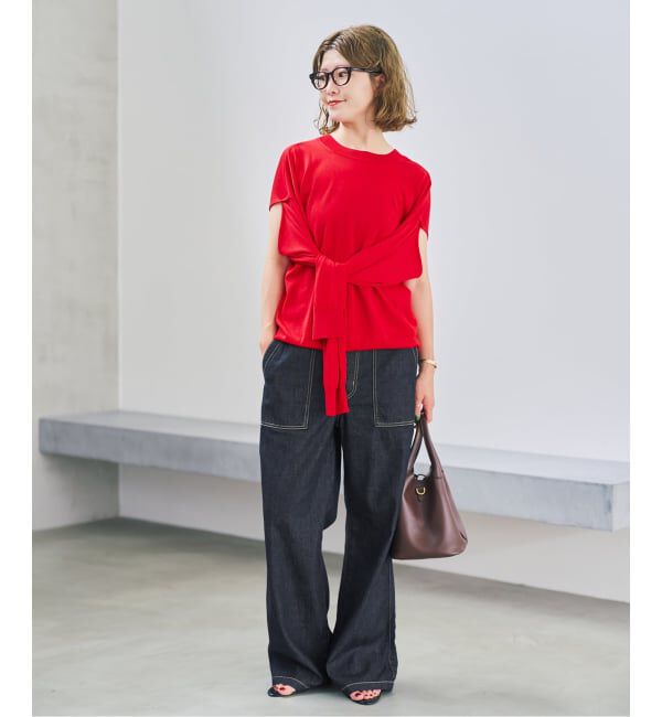 Spick and Span「5 1/2 PATCH LOOSEFIT DENIM」|デニム|