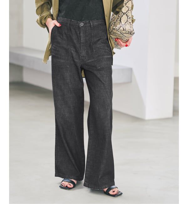 Spick and Span「5 1/2 PATCH LOOSEFIT DENIM」|デニム|